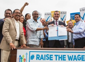 Los Angeles celebrates a minimum wage hike